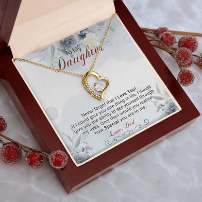 Gift For Daughter From Dad To My Daughter Necklace Daughter Gift From Dad Birthday Gift For Daughter From Dad Christmas Gift Forever Love Necklace