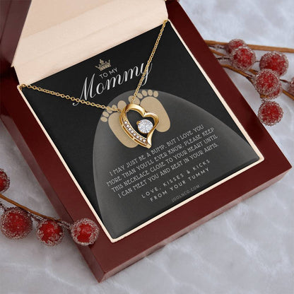Baby Shower Gift New Mommy Necklace Pregnant Wife Gift To My Mommy I May Just Be A Bump But I Love You More Than You Ever Know Forever Love Necklace