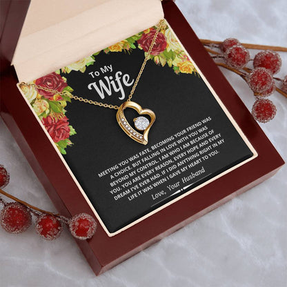To My Wife Gave My Heart Necklace 1 Forever Love Necklace