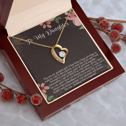 Daughter Gift From Mom To Daughter Forever Love Necklace For Daughter Customize Gift For Daughter From Mom From Dad To Daughter Forever Love Necklace