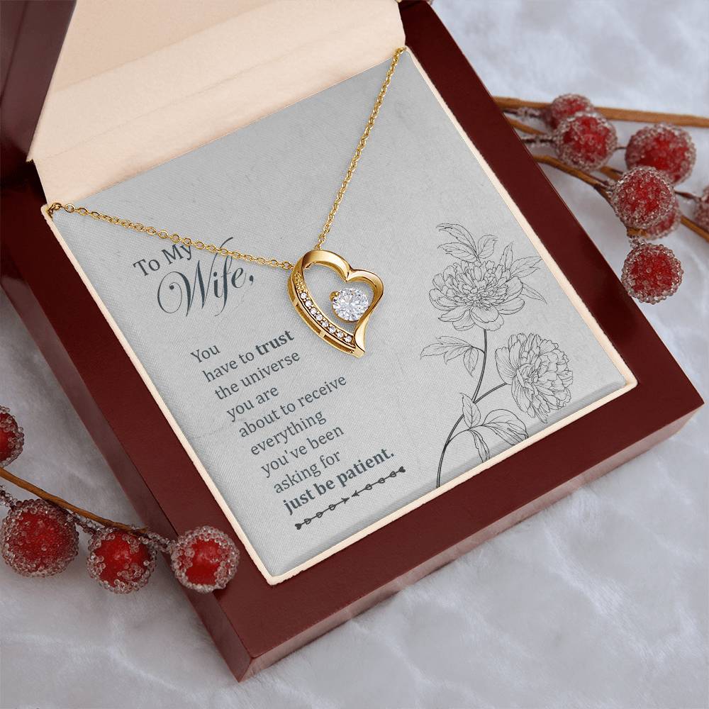 To My Wife You Have To Trust The Universe Forever Love Necklace