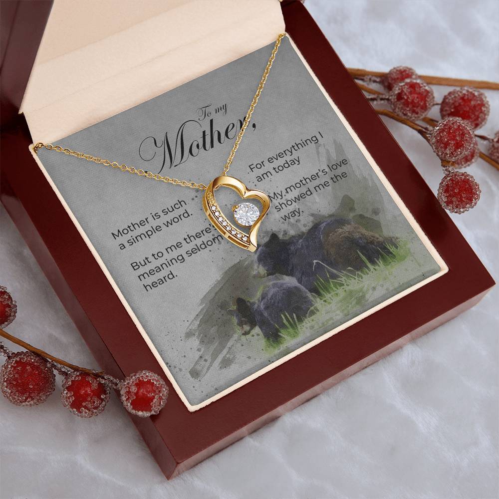 Forever Love Mother's Day Necklace With Message Card Forever Love Necklace