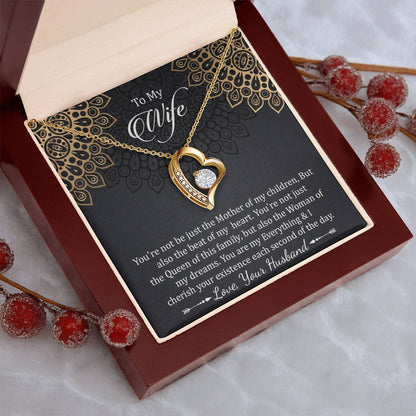 To My Wife - Mother Of My Children Forever Love Necklace