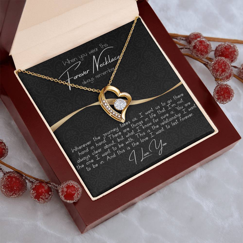 To My Wife Forever Necklace When You Wear This Necklace Always Remember. . . 1 Forever Love Necklace