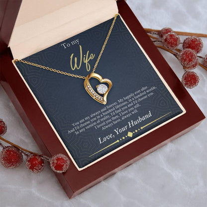 To My Wife - My Happily Ever After - Forever Love Necklace Forever Love Necklace
