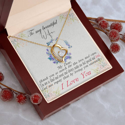 Gift For Beautiful Wife Forever Love Necklace