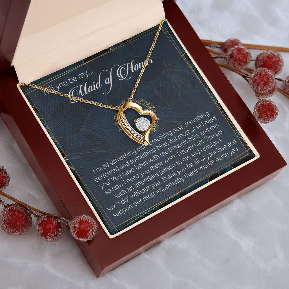 Will You Be My Maid Of Honor Necklace Gift Maid Of Honor Gift Necklace Maid Of Honor Wedding Gift Necklacemaid Of Honor Forever Love Forever Love Necklace