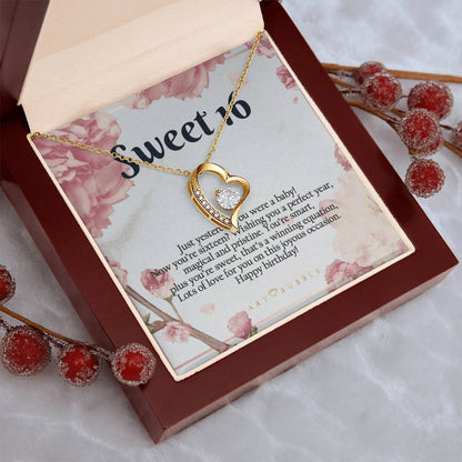 16th Birthday Gift Girl Sweet Sixteen Necklace Jewelry For 16th Sweet Sixteen Birthday Jewelry Gift For Daughter Niece Bff Forever Love Necklace