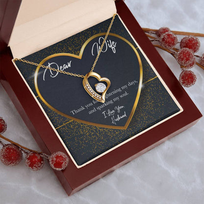 Anniversary Gift For Wife To My Wife Necklace Present For Wife Marriage Gifts Gift Ideas For Wife Wife Heart Necklace Birthday Forever Love Necklace