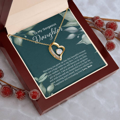 Bride Gift From Mom To Daughter On Wedding Day Gift For Daughter On Wedding Day From Mother Wedding Necklace Gift To Daughter Forever Love Necklace