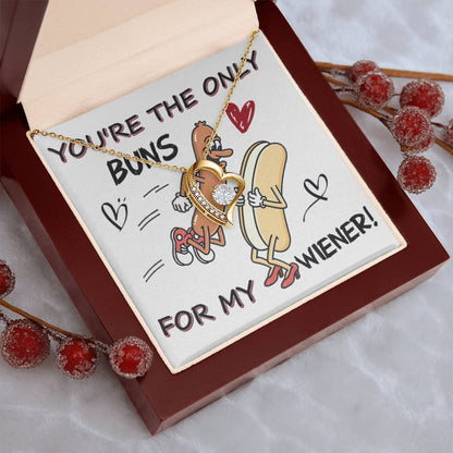 You're The Only Buns Customize Gift?? Heart Necklace Forever Love Necklace