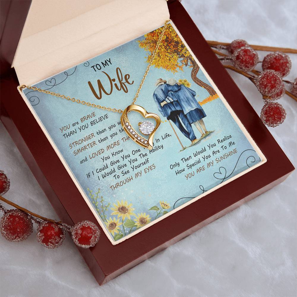 To My Wife Beauty Necklace Mother's Day Gift From Husband Anniversary Gift For Wife Birthday Gift For Wife Gift For Wife Necklace For Forever Love Necklace