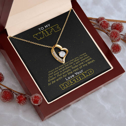 To My Wife Love You Longer With Pod Message Card Wife Necklace Gift For Wife Birthday Gift Anniversary Gift For Forever Love Necklace