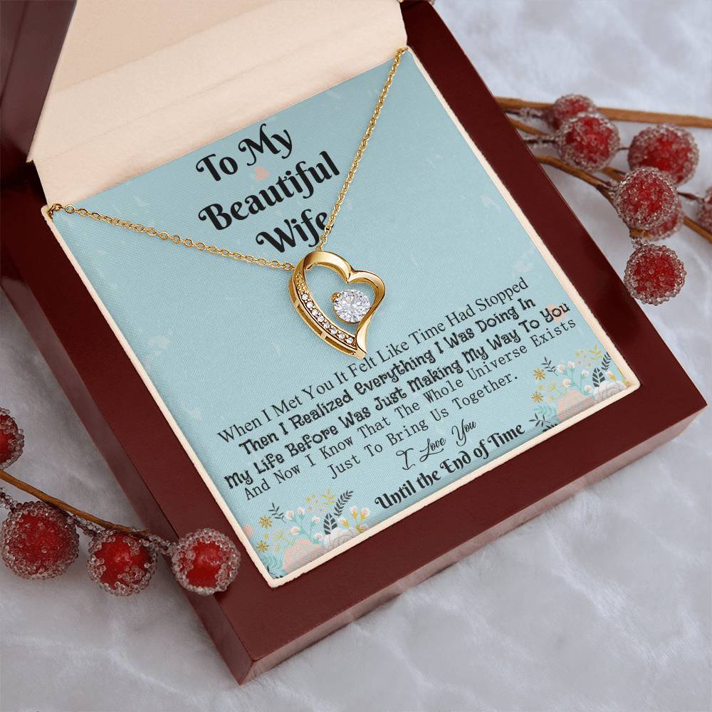 Wife - Together Until The End Of Time Necklace Forever Love Necklace