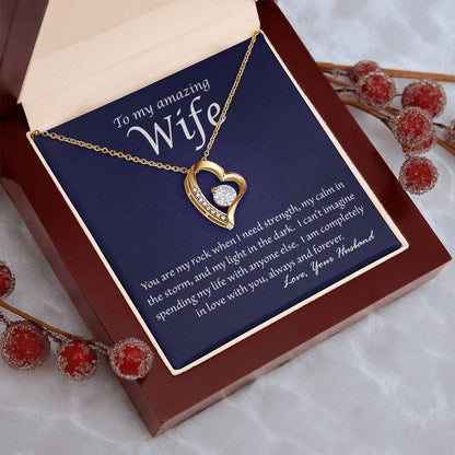 Almost Gone! Wife You Are My Rock Heart Necklace Forever Love Necklace