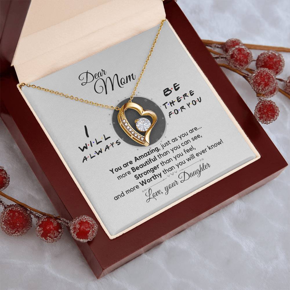 Dear Mom Always There For You Necklace Forever Love Necklace