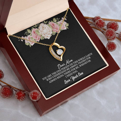 Dear Mom Mothers Day Gift Forever Love Necklace