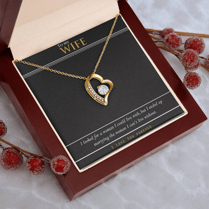 To My Wife Love You Forever Gift 1 Forever Love Necklace