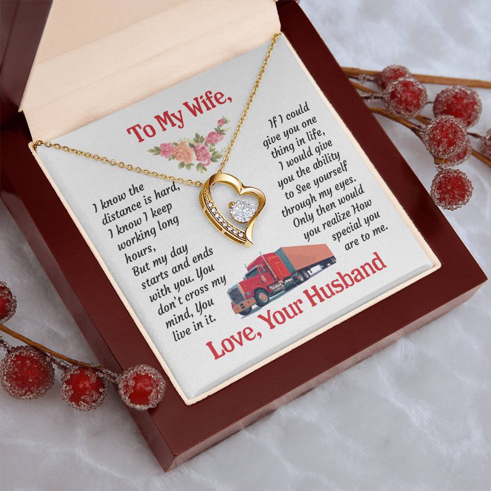 Trucker's Wife Forever Love Necklace