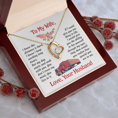Trucker's Wife Forever Love Necklace