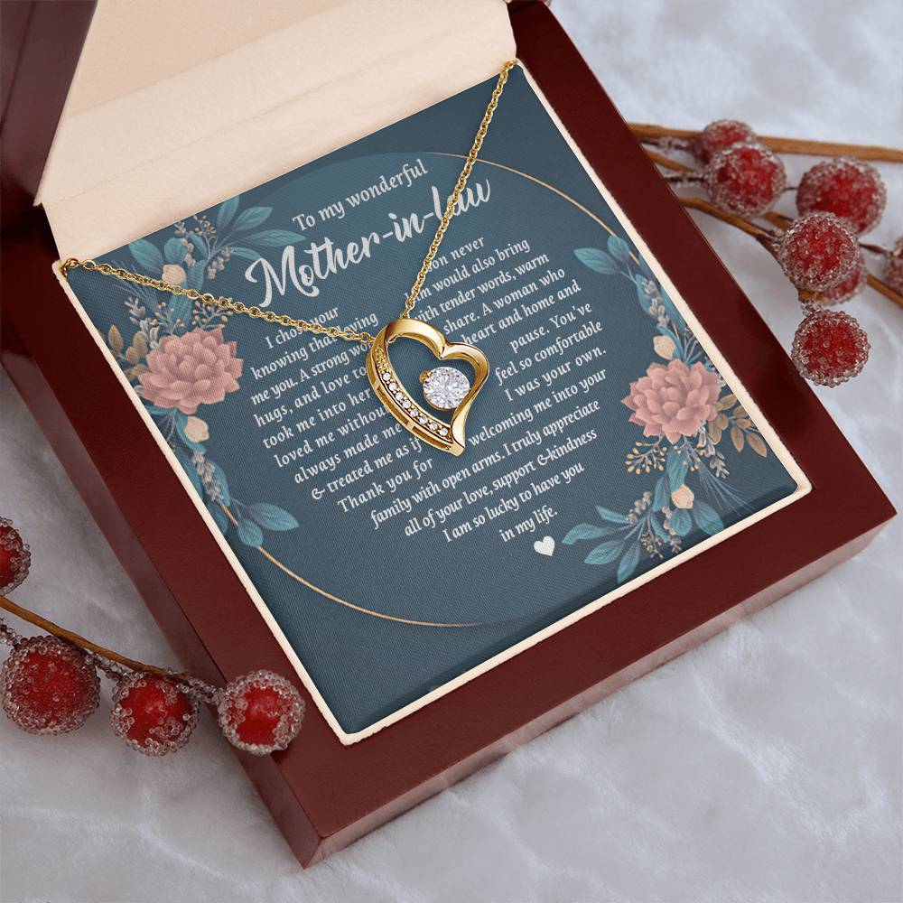 To My Wonderful Mother In Law Forever Love Necklace