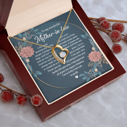 To My Wonderful Mother In Law Forever Love Necklace