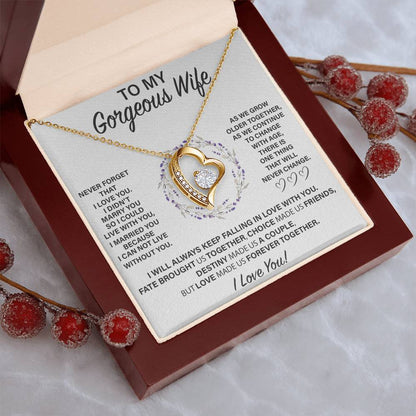 Wf006 Forever Love Necklace  Gift For Wife Forever Love Necklace