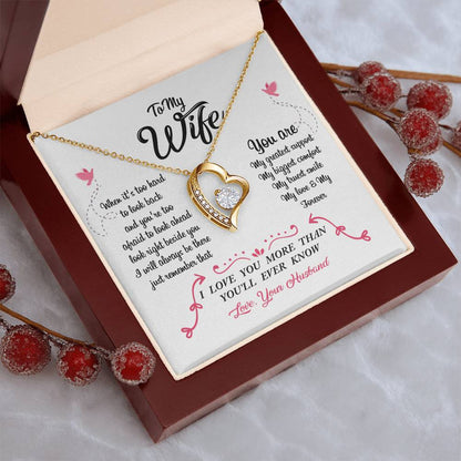 To My Wife You Are My Greatest Support Forever Love Necklace
