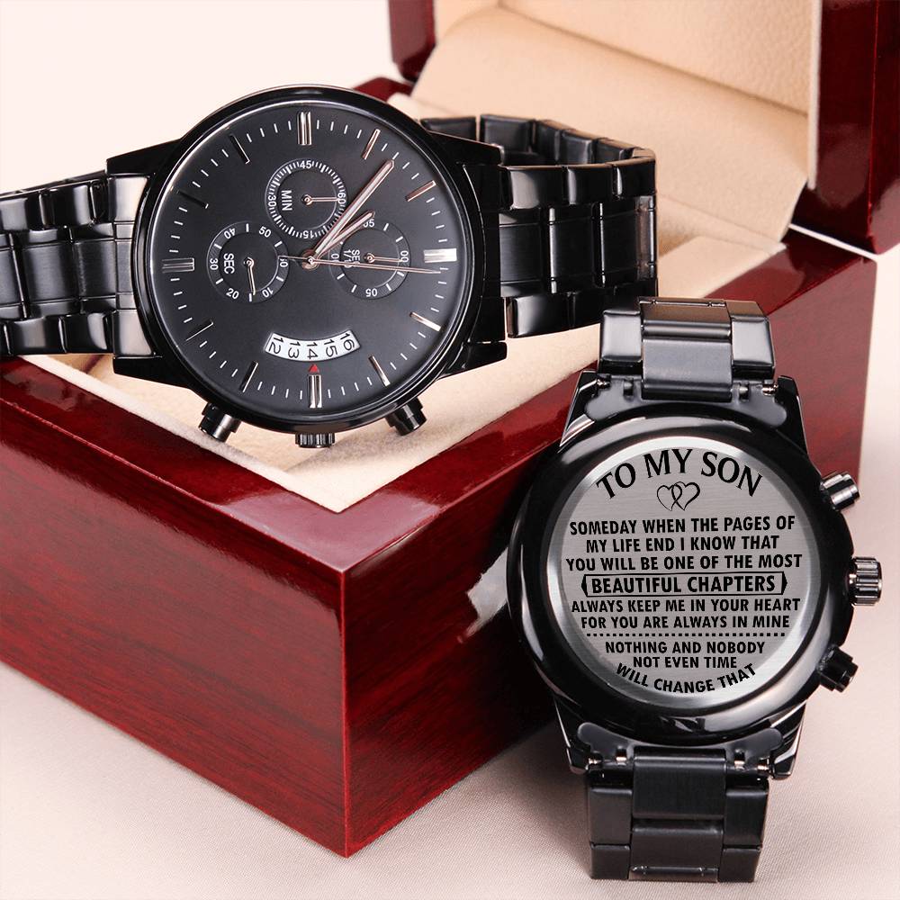 A Heart Melting Gifts For Son - Chronograph Watch Engraving Chronograph Watch