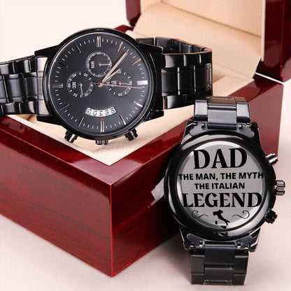 Dad Italian Legend Chrono Watch Engraving Chronograph Watch