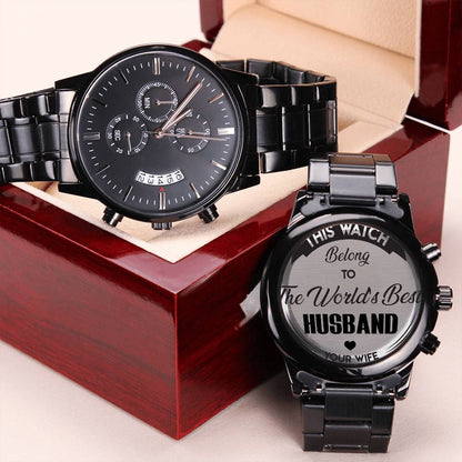 Customize Watch For Him Surprise Gift For Husband Best Gift For Husband Birthday Husband Who Has Everything Sentimental Husband Gift 2 Engraving Chronograph Watch