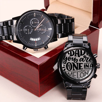 Gift For Dad You Are One In A Melon Funny Chronograph Watch For Father Grandpa Papa Engraving Chronograph Watch