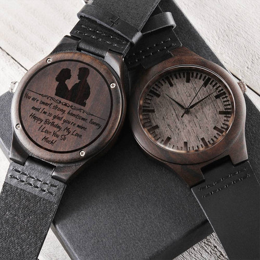 An Amazing Birthday Gift For Your Boyfriend - The Stunning Engraved Wooden Watch