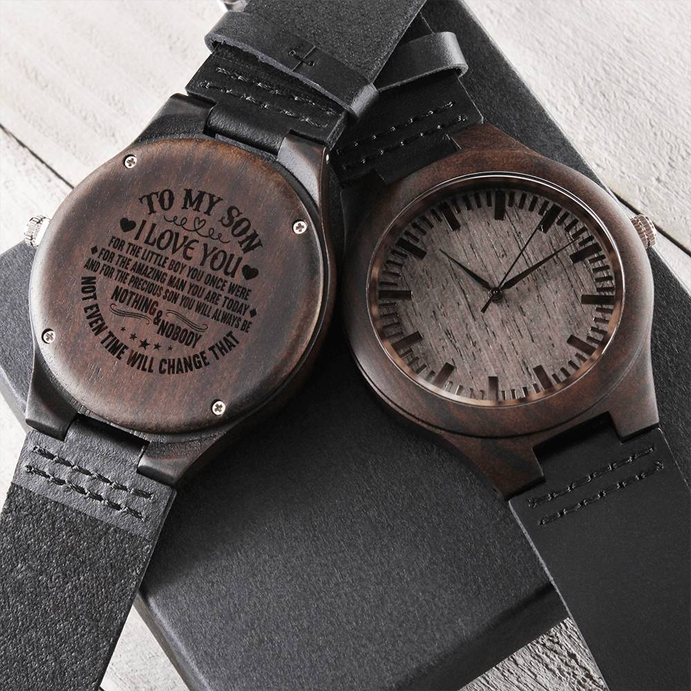 Gift For Dad From Son Watch Gift For Dad From Son Watch - Engraved Watches Gift For Him Gift For Dad Idea Anniversary 1 Engraved Wooden Watch