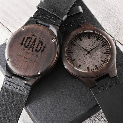 Dad Gift For Father Men's Wood Watch Engraved Watch - Dad Gift For Father Men's Watch Engraved Watch For Daddy From Da Engraved Wooden Watch