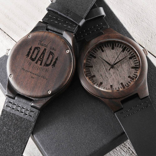 Dad Gift For Father Men's Wood Watch Engraved Watch - Dad Gift For Father Men's Watch Engraved Watch For Daddy From Da Engraved Wooden Watch