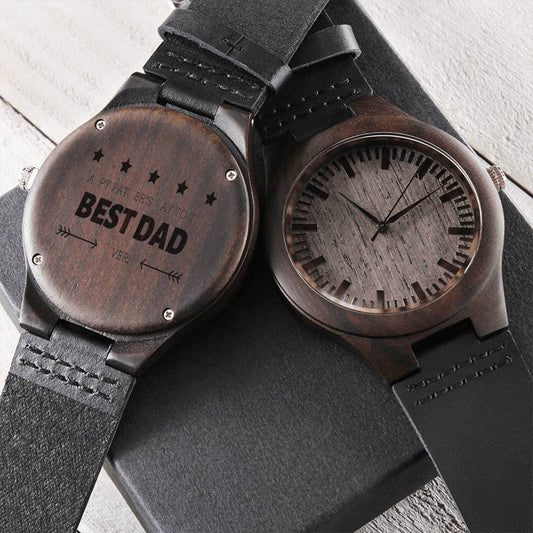 Fathers Day Gifts For Dad - Gift For Husband - Wristwatch Daddy Father's Day Gift From Kids Daughter - Watch Birthday 1 Engraved Wooden Watch