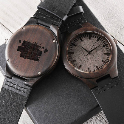 We'll Be Forever Together Gift For Boyfriend Engraved Wooden Watch