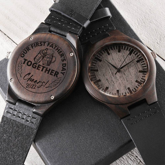 Gift For Dad1 Engraved Wooden Watch