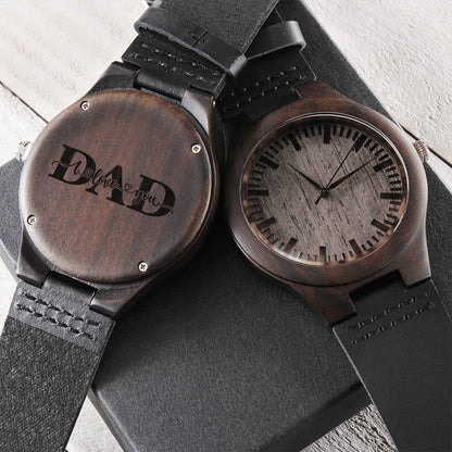 Engraved Watch Gift For Dad Father's Day Gift For Daddy Father Gift From Daughter And Son Dad I Love You Daddy Watch N Engraved Wooden Watch