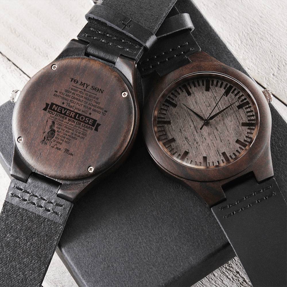 You'll Never Lose Customized Gift For Son Engraved Wooden Watch