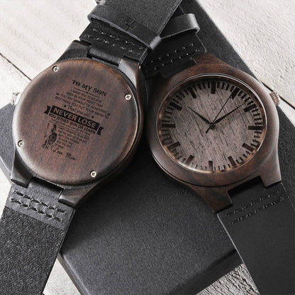 You'll Never Lose Customized Gift For Son Engraved Wooden Watch