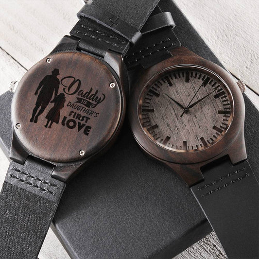 Daddy Is My Bestie - Personalized Gift For Dad Gift For Dad On Father's Day Dad Watch Thank You Dad Unique Dad Gift Da Engraved Wooden Watch
