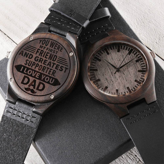 You Were My First Friend - Engraved Wooden Watch