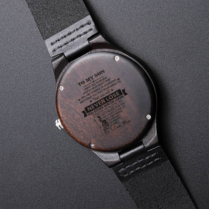 You'll Never Lose Customized Gift For Son Engraved Wooden Watch