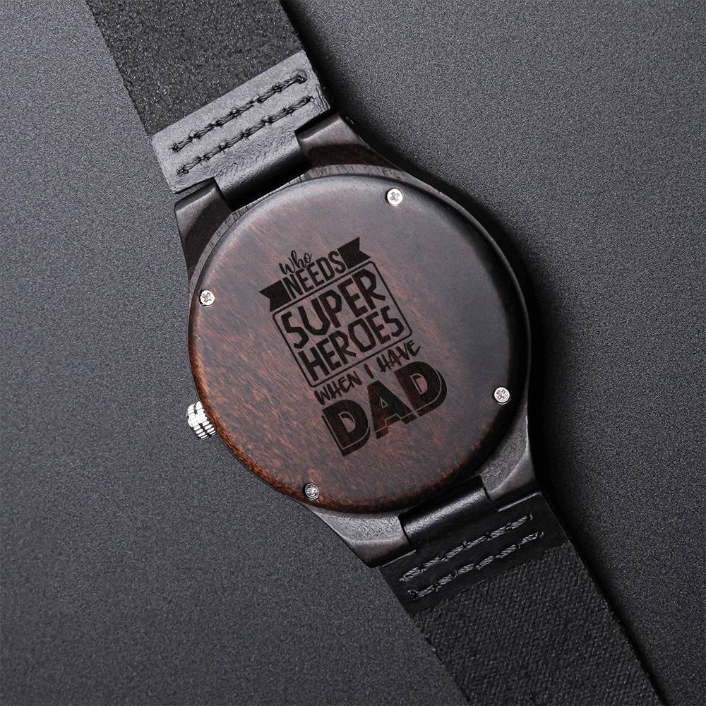 Engraved Watch Gift For Dad Father's Day Gift For Daddy Birthday Gift For Dad Engraved Watch For Him Father Gift From 4 Engraved Wooden Watch