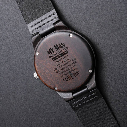 Birthday Man Gift Husband Birthday Engraved Watch Boyfriend Birthday Future Husband Birthday Watch Engraved Wooden Watch
