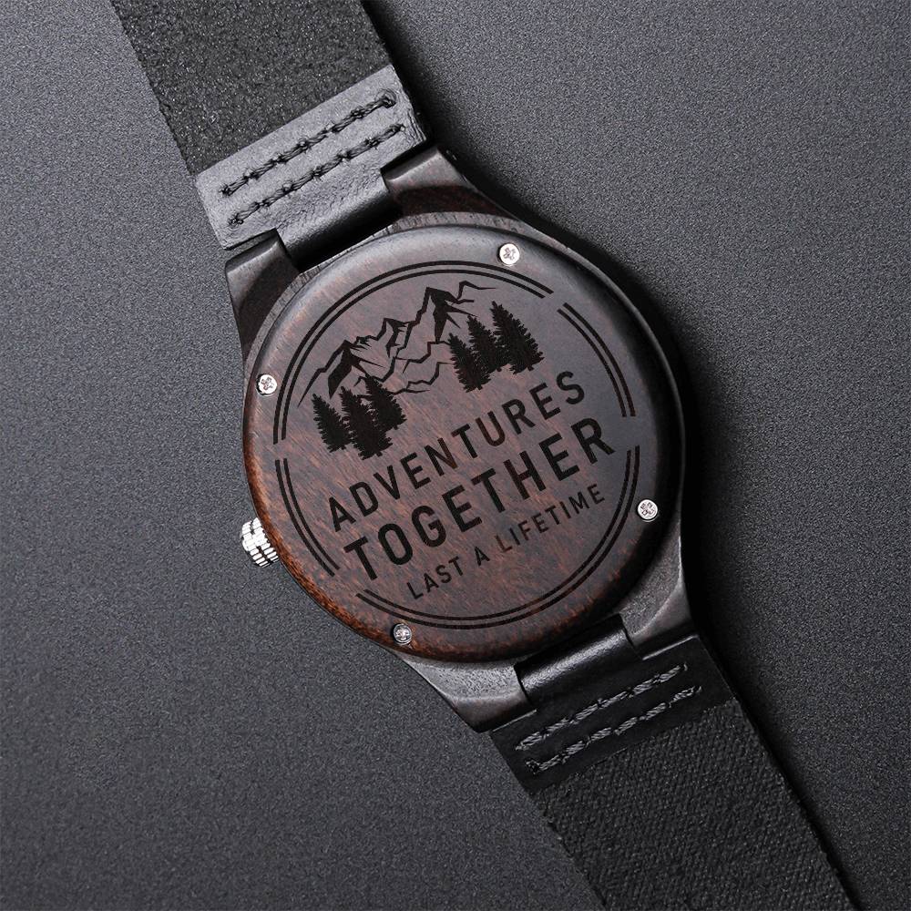 Adventures Together - Engraved Wooden Watch