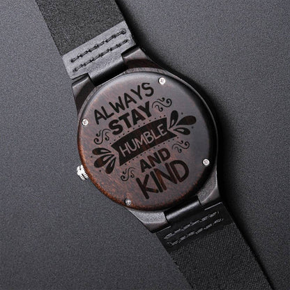Father Day Gift Engraved Wooden Watch