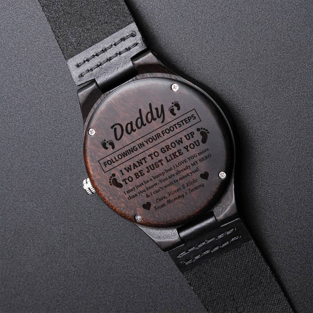 First Time Dad Gifts New Dad Gift From Wife First Time Dad Watch Gift Daddy To Be Gift For First T Engraved Wooden Watch